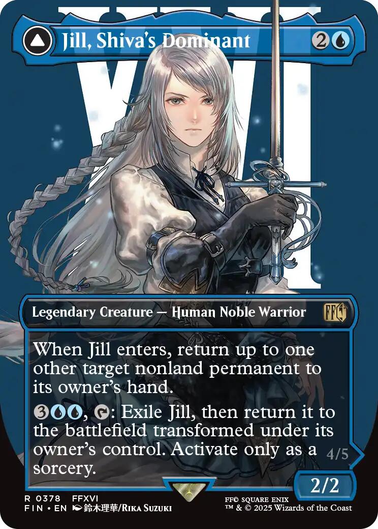 Jill, Shiva's Dominant // Shiva, Warden of Ice (Borderless) [FINAL FANTASY] | Exor Games Truro
