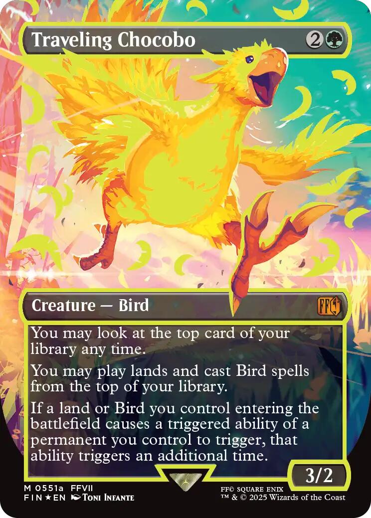 Traveling Chocobo (Borderless) (Neon Ink Yellow) [FINAL FANTASY] | Exor Games Truro