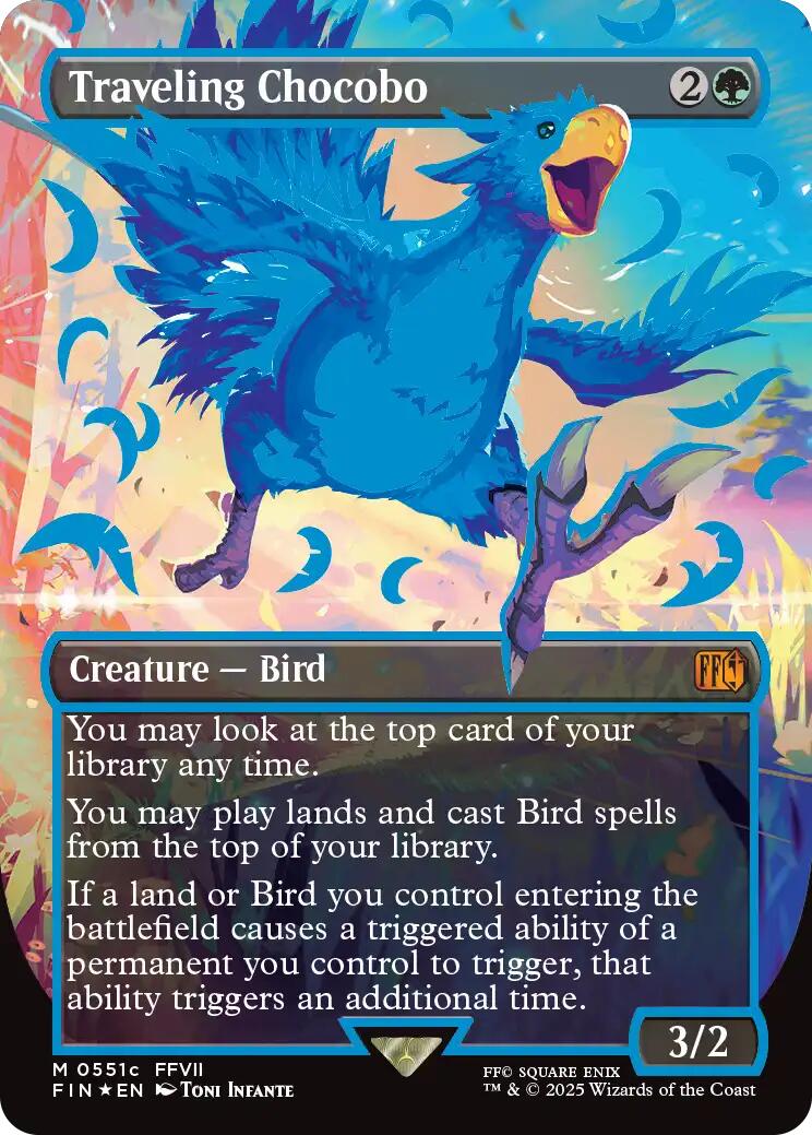 Traveling Chocobo (Borderless) (Neon Ink Blue) [FINAL FANTASY] | Exor Games Truro