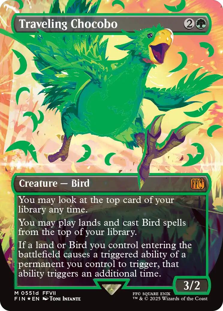 Traveling Chocobo (Borderless) (Neon Ink Green) [FINAL FANTASY] | Exor Games Truro