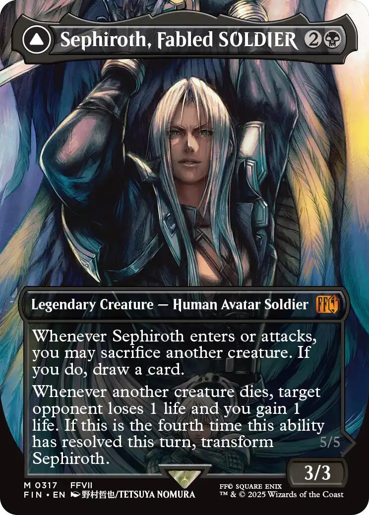 Sephiroth, Fabled SOLDIER // Sephiroth, One-Winged Angel (Borderless) (0317) [FINAL FANTASY] | Exor Games Truro