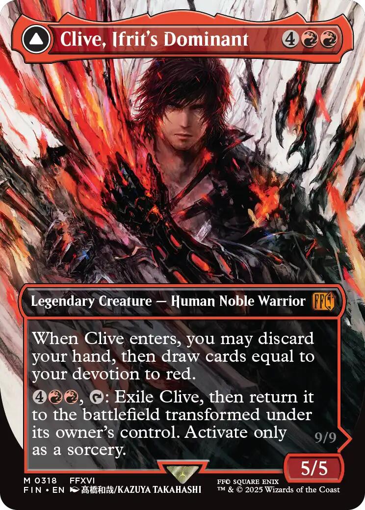 Clive, Ifrit's Dominant // Ifrit, Warden of Inferno (Borderless) (0318) [FINAL FANTASY] | Exor Games Truro