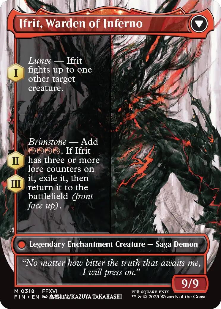 Clive, Ifrit's Dominant // Ifrit, Warden of Inferno (Borderless) (0318) [FINAL FANTASY] | Exor Games Truro
