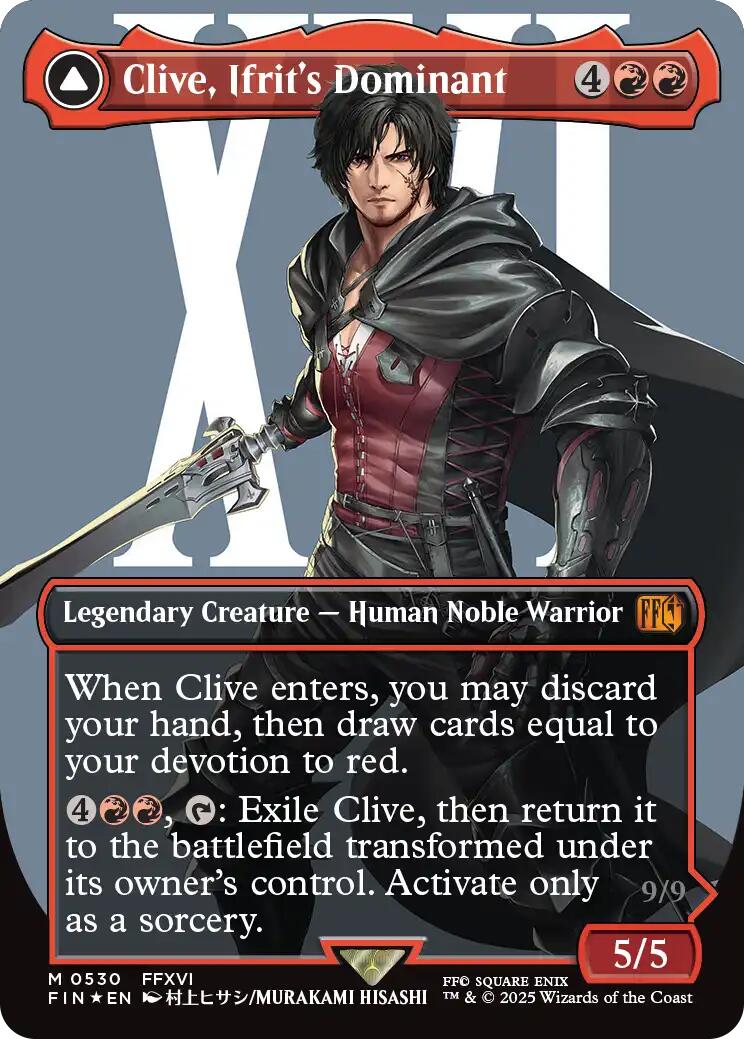 Clive, Ifrit's Dominant // Ifrit, Warden of Inferno (Borderless) (Surge Foil) [FINAL FANTASY] | Exor Games Truro