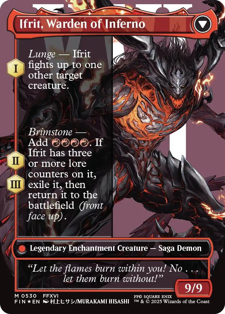 Clive, Ifrit's Dominant // Ifrit, Warden of Inferno (Borderless) (Surge Foil) [FINAL FANTASY] | Exor Games Truro