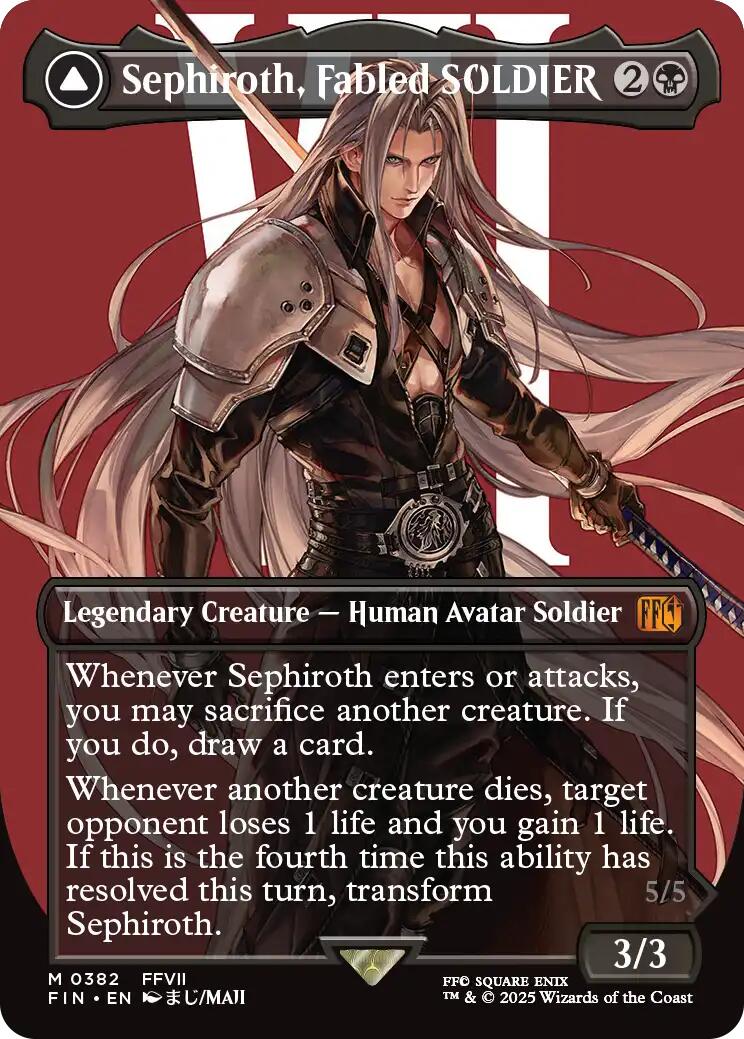 Sephiroth, Fabled SOLDIER // Sephiroth, One-Winged Angel (Borderless) (0382) [FINAL FANTASY] | Exor Games Truro
