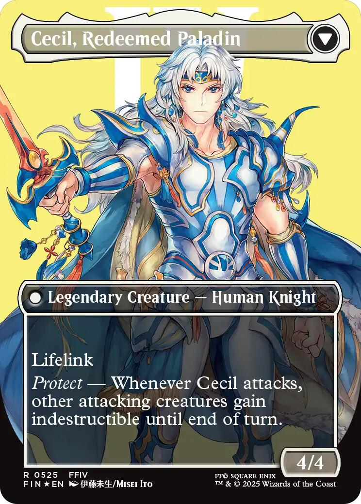 Cecil, Dark Knight // Cecil, Redeemed Paladin (Borderless) (Surge Foil) [FINAL FANTASY] | Exor Games Truro