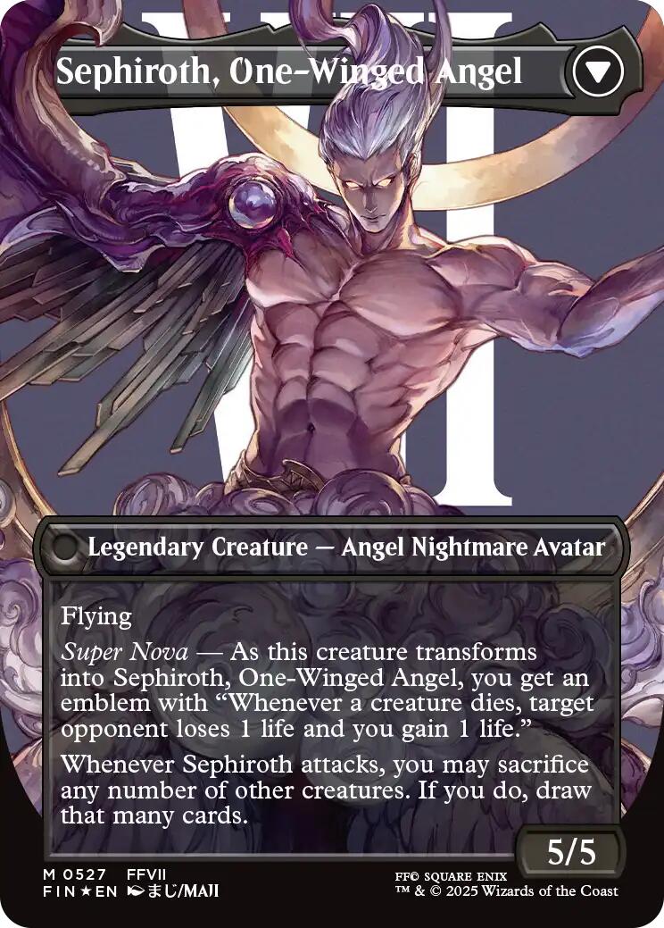 Sephiroth, Fabled SOLDIER // Sephiroth, One-Winged Angel (Borderless) (Surge Foil) [FINAL FANTASY] | Exor Games Truro