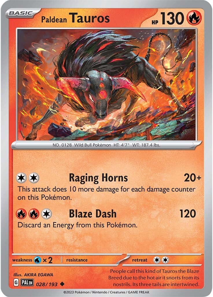 Paldean Tauros (028/193) [Scarlet & Violet: Paldea Evolved] | Exor Games Truro