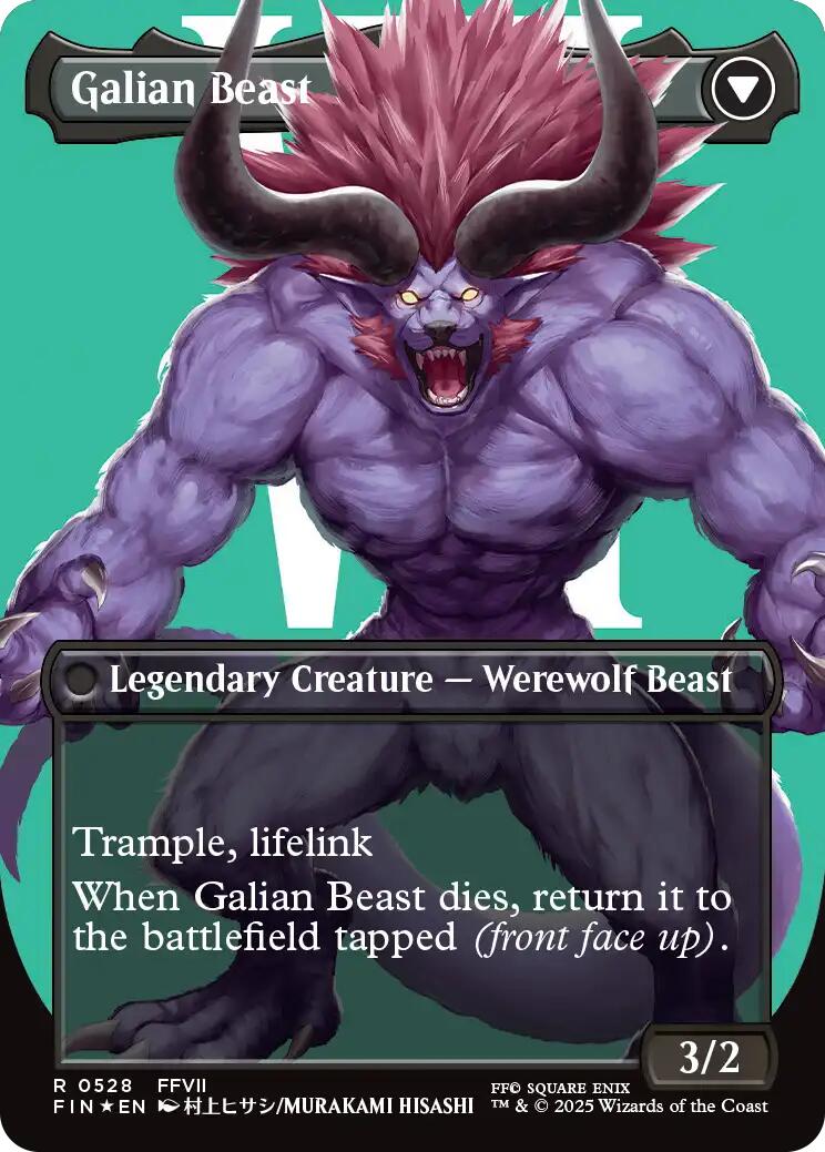 Vincent Valentine // Galian Beast (Borderless) (Surge Foil) [FINAL FANTASY] | Exor Games Truro