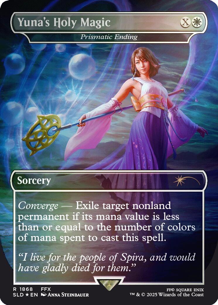 Yuna's Holy Magic - Prismatic Ending (Rainbow Foil) [Secret Lair Drop Series] | Exor Games Truro