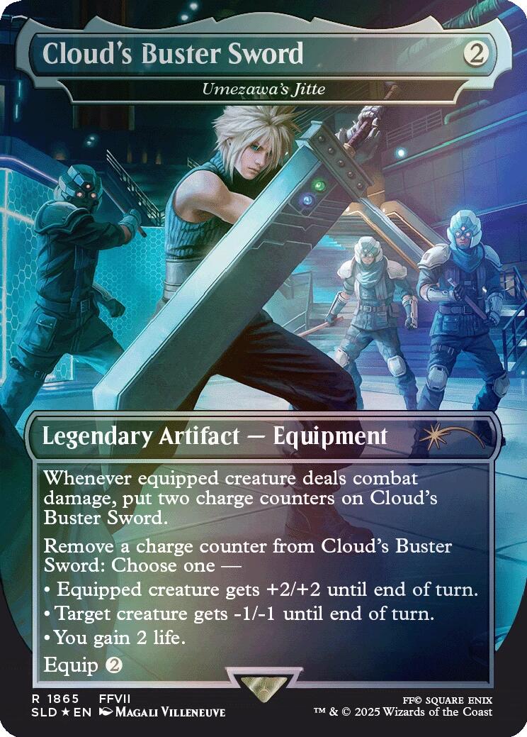 Cloud's Buster Sword - Umezawa's Jitte (Rainbow Foil) [Secret Lair Drop Series] | Exor Games Truro