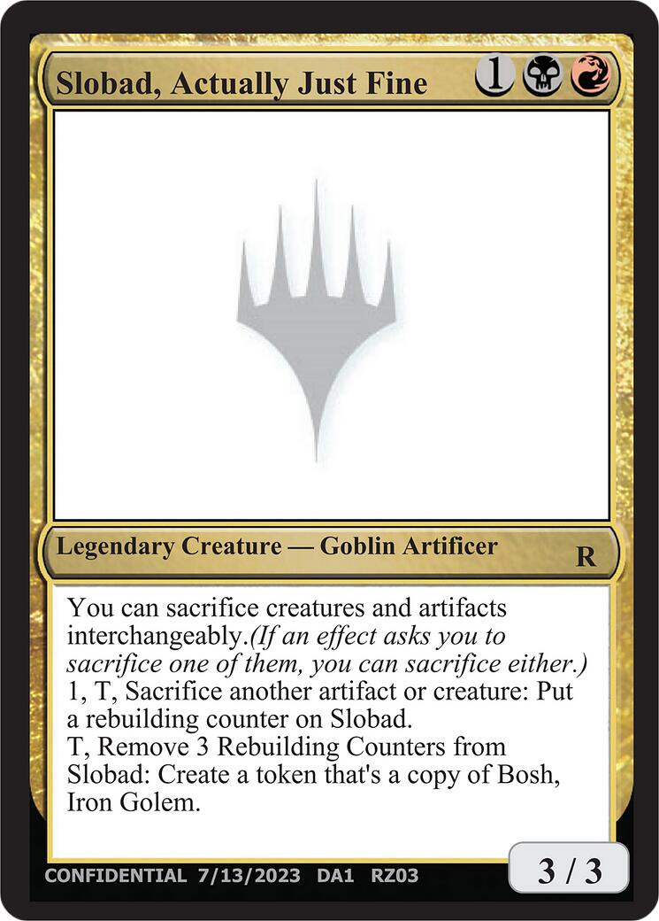 Slobad, Actually Just Fine [Mystery Booster] | Exor Games Truro