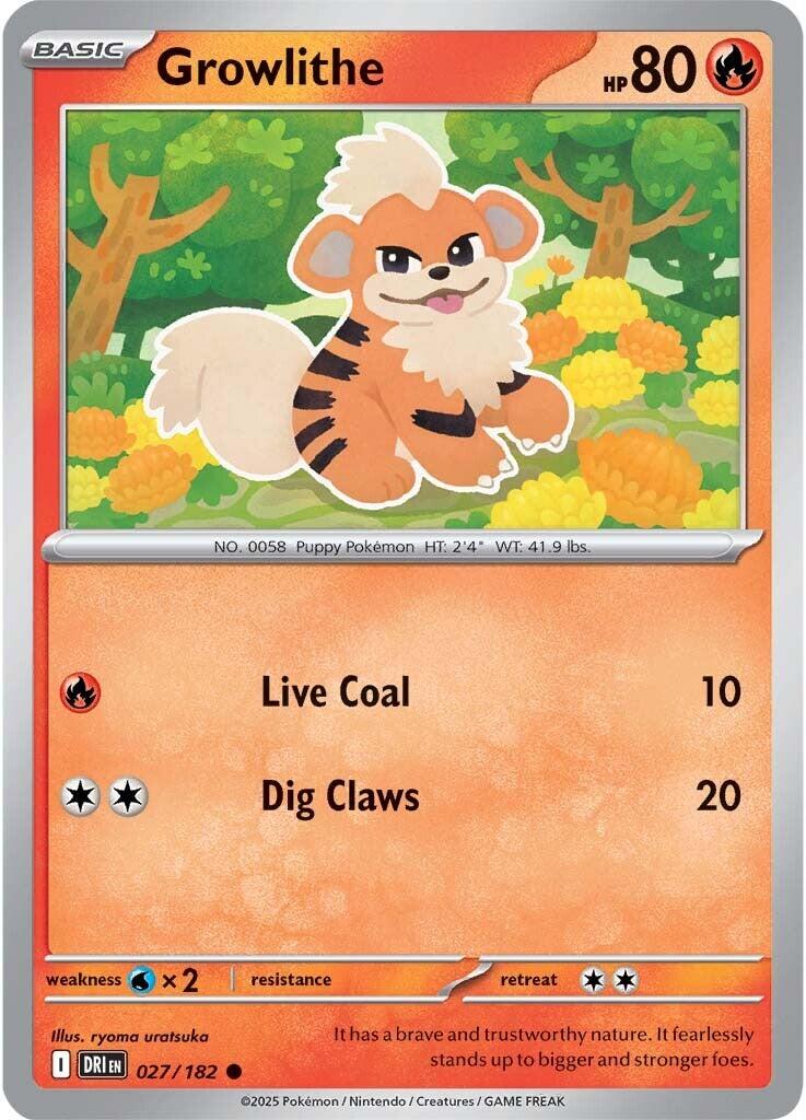 Growlithe (027/182) [Scarlet & Violet: Destined Rivals] | Exor Games Truro