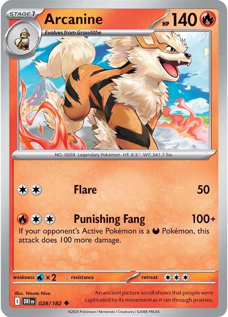 Arcanine (028/182) [Scarlet & Violet: Destined Rivals] | Exor Games Truro