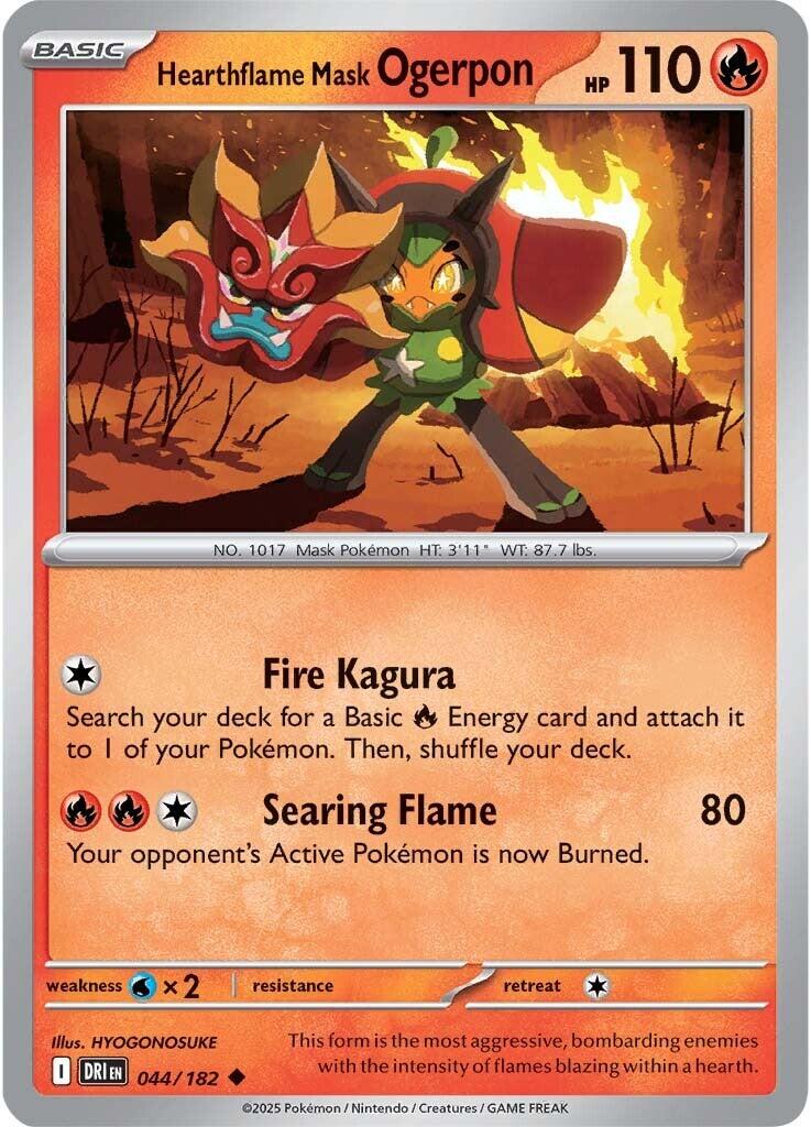 Hearthflame Mask Ogerpon (044/182) [Scarlet & Violet: Destined Rivals] | Exor Games Truro