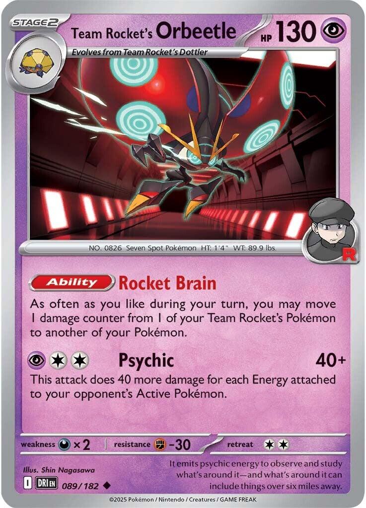 Team Rocket's Orbeetle (089/182) [Scarlet & Violet: Destined Rivals] | Exor Games Truro