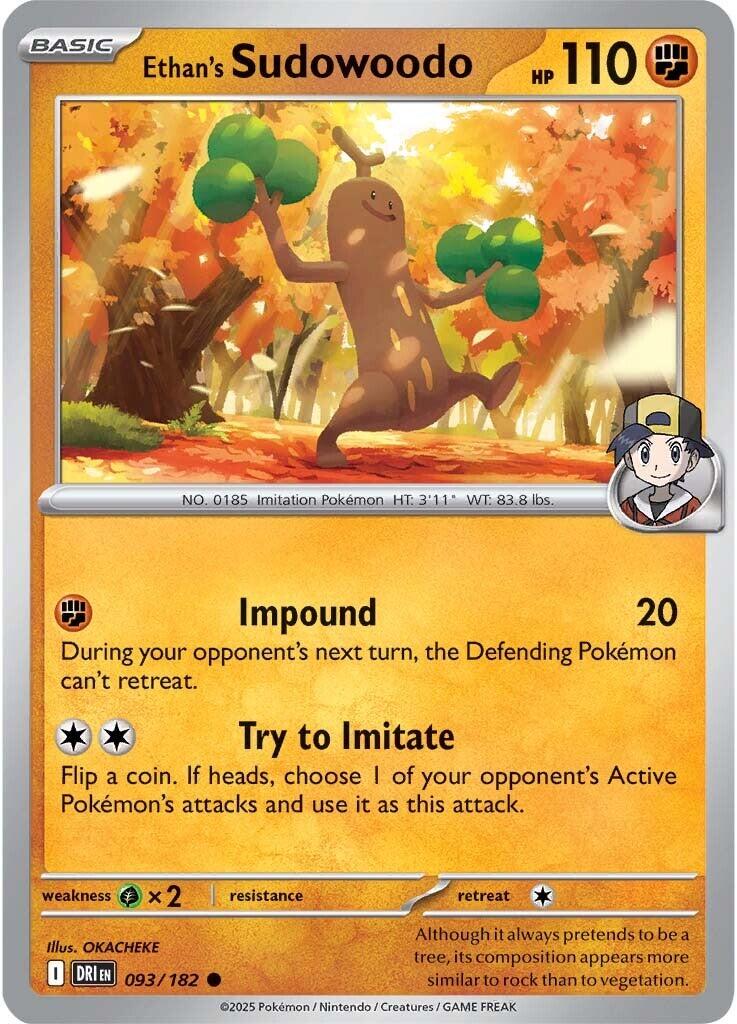 Ethan's Sudowoodo (093/182) [Scarlet & Violet: Destined Rivals] | Exor Games Truro