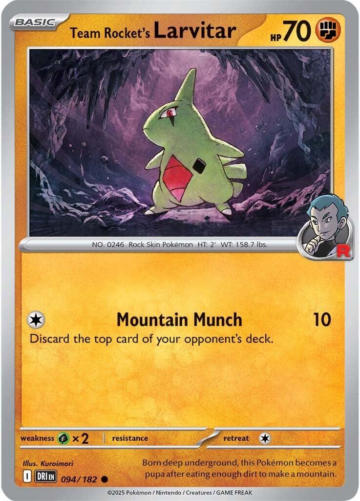 Team Rocket's Larvitar (094/182) [Scarlet & Violet: Destined Rivals] | Exor Games Truro