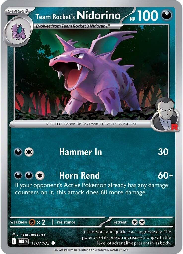Team Rocket's Nidorino (118/182) [Scarlet & Violet: Destined Rivals] | Exor Games Truro