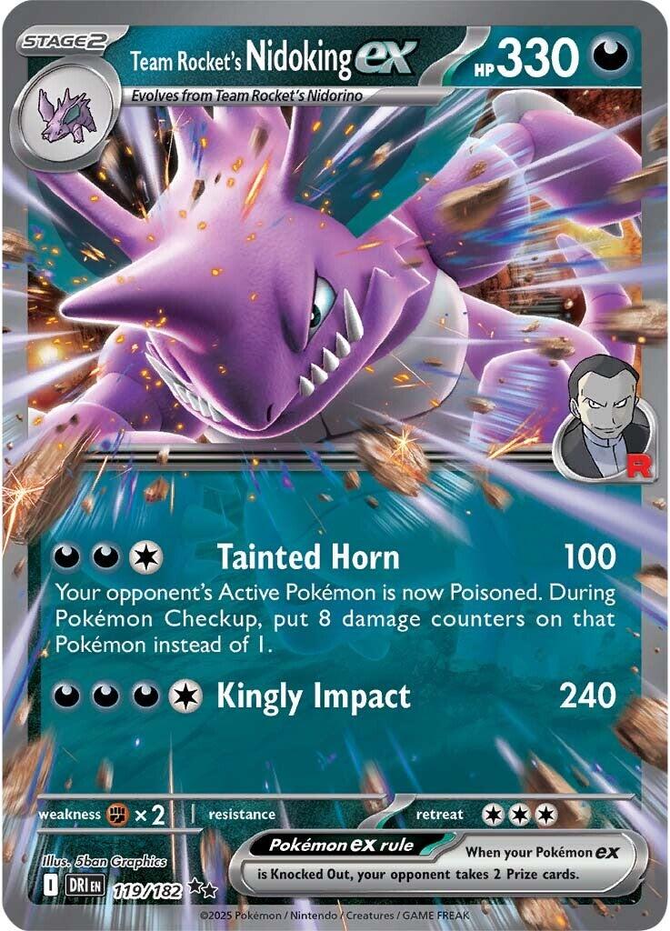 Team Rocket's Nidoking ex (119/182) [Scarlet & Violet: Destined Rivals] | Exor Games Truro