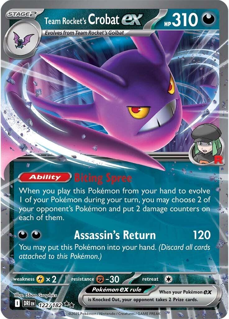 Team Rocket's Crobat ex (122/182) [Scarlet & Violet: Destined Rivals] | Exor Games Truro