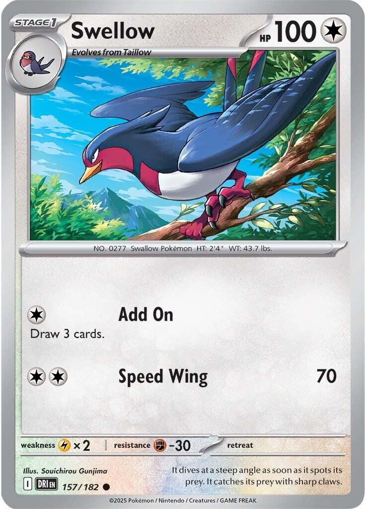 Swellow (157/182) [Scarlet & Violet: Destined Rivals] | Exor Games Truro