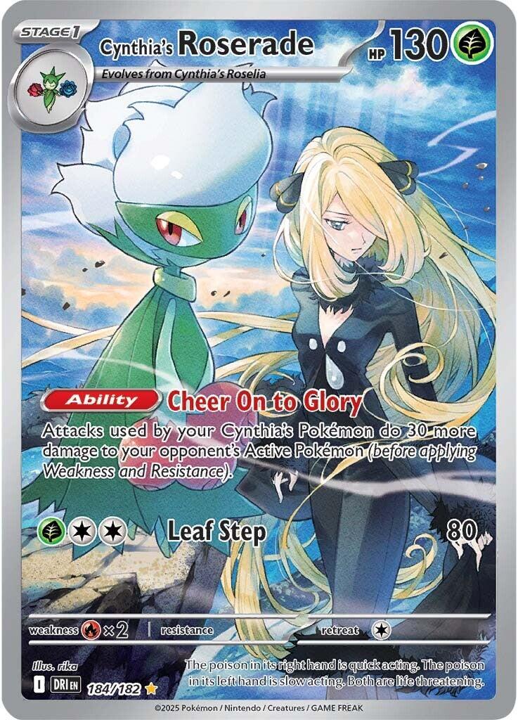 Cynthia's Roserade (184/182) [Scarlet & Violet: Destined Rivals] | Exor Games Truro