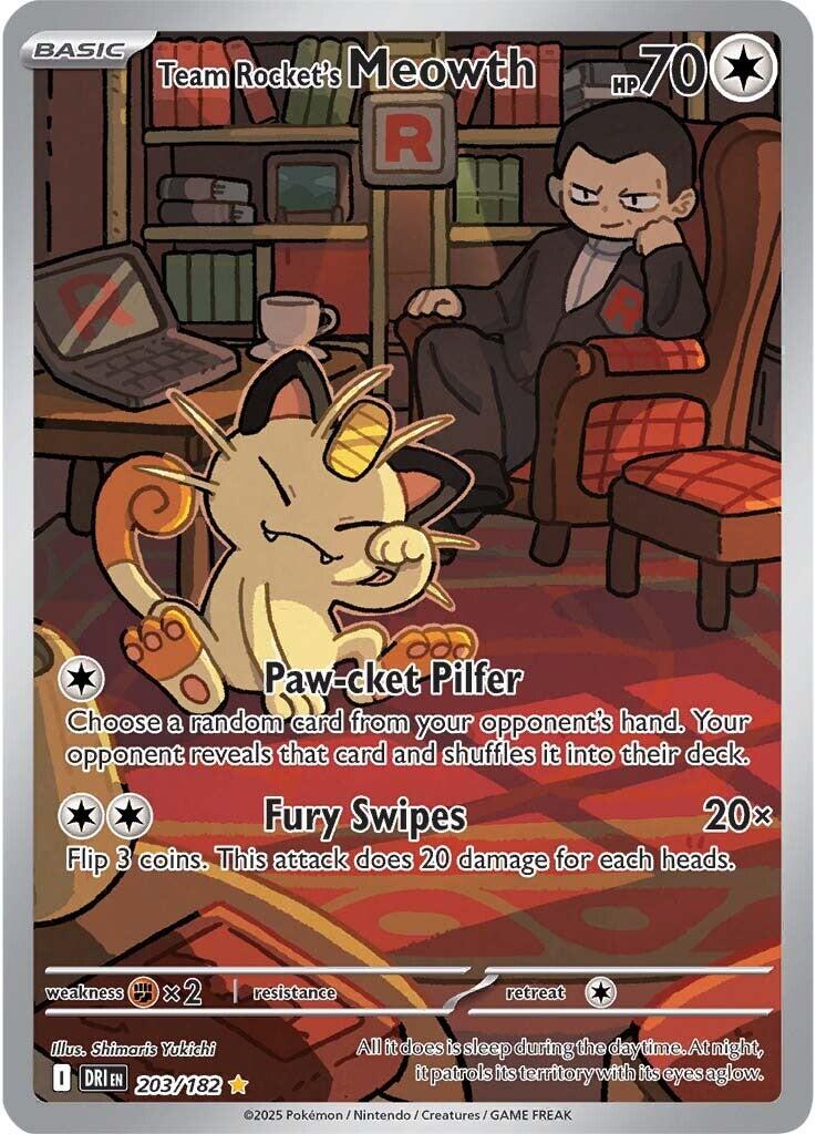 Team Rocket's Meowth (203/182) [Scarlet & Violet: Destined Rivals] | Exor Games Truro