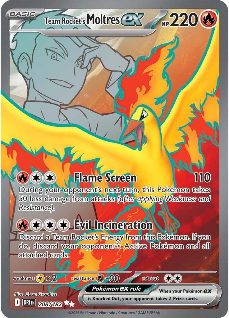 Team Rocket's Moltres ex (208/182) [Scarlet & Violet: Destined Rivals] | Exor Games Truro