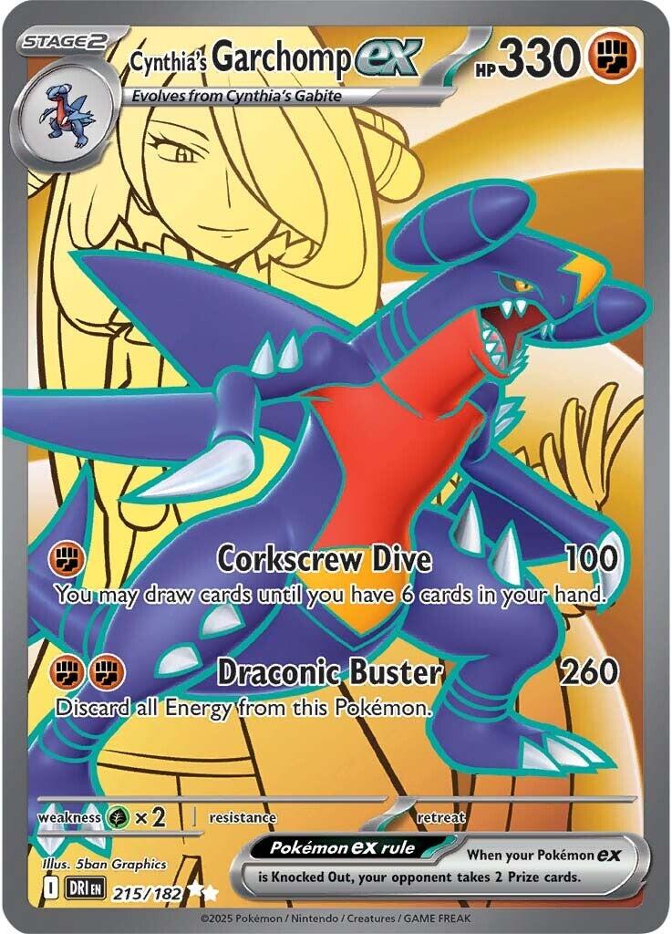 Cynthia's Garchomp ex (215/182) [Scarlet & Violet: Destined Rivals] | Exor Games Truro
