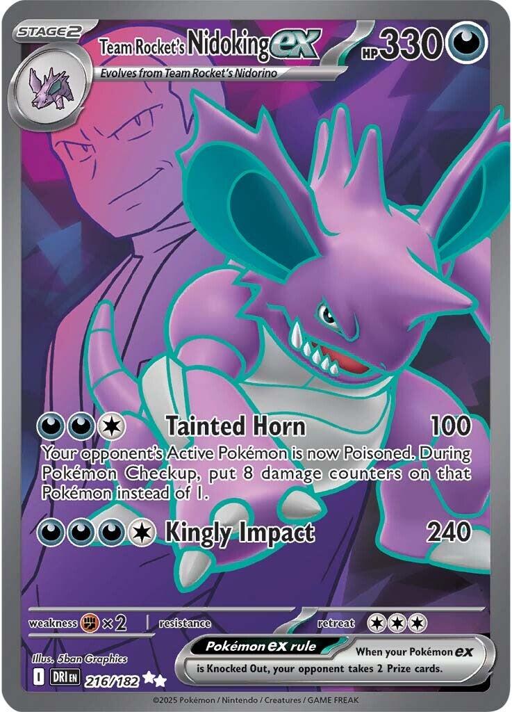 Team Rocket's Nidoking ex (216/182) [Scarlet & Violet: Destined Rivals] | Exor Games Truro