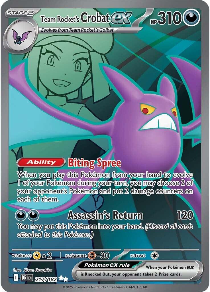 Team Rocket's Crobat ex (217/182) [Scarlet & Violet: Destined Rivals] | Exor Games Truro