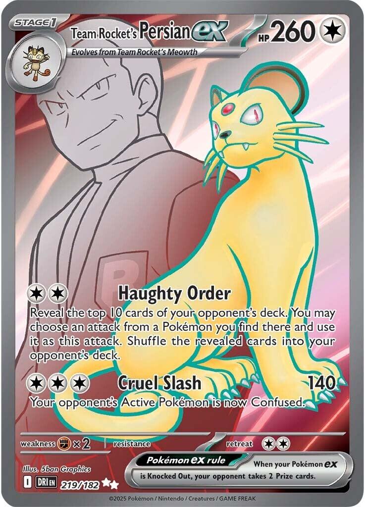 Team Rocket's Persian ex (219/182) [Scarlet & Violet: Destined Rivals] | Exor Games Truro
