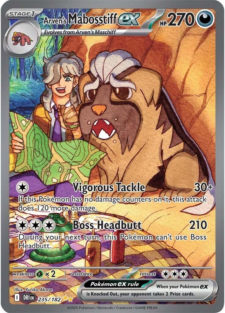 Arven's Mabosstiff ex (235/182) [Scarlet & Violet: Destined Rivals] | Exor Games Truro