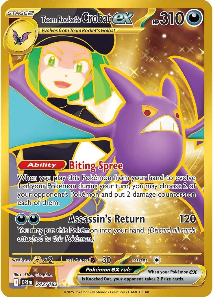 Team Rocket's Crobat ex (242/182) [Scarlet & Violet: Destined Rivals] | Exor Games Truro