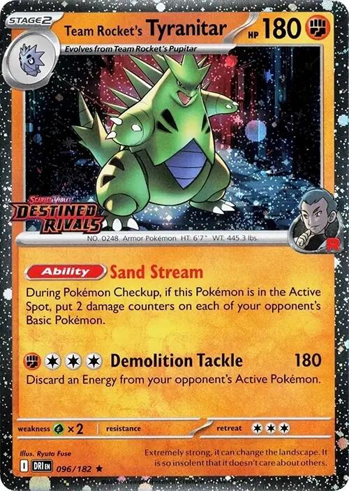 Team Rocket's Tyranitar (096/182) (Destined Rivals Stamp) [Scarlet & Violet: Destined Rivals] | Exor Games Truro
