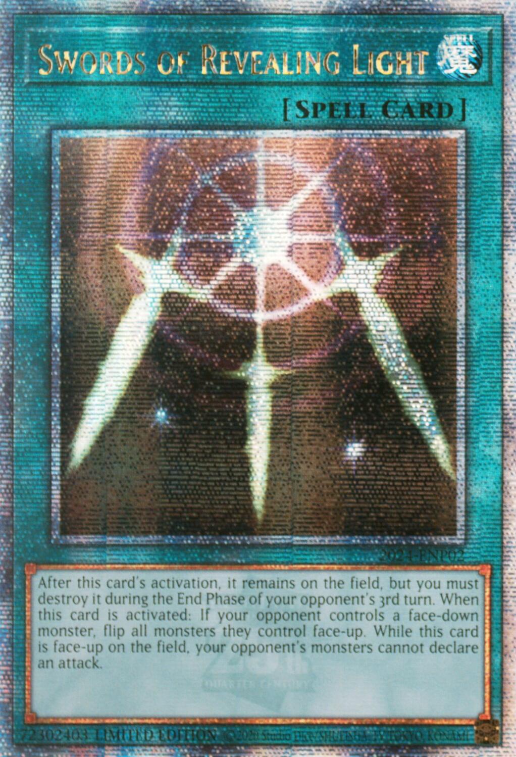 Swords of Revealing Light [2024-ENP02] Quarter Century Secret Rare | Exor Games Truro