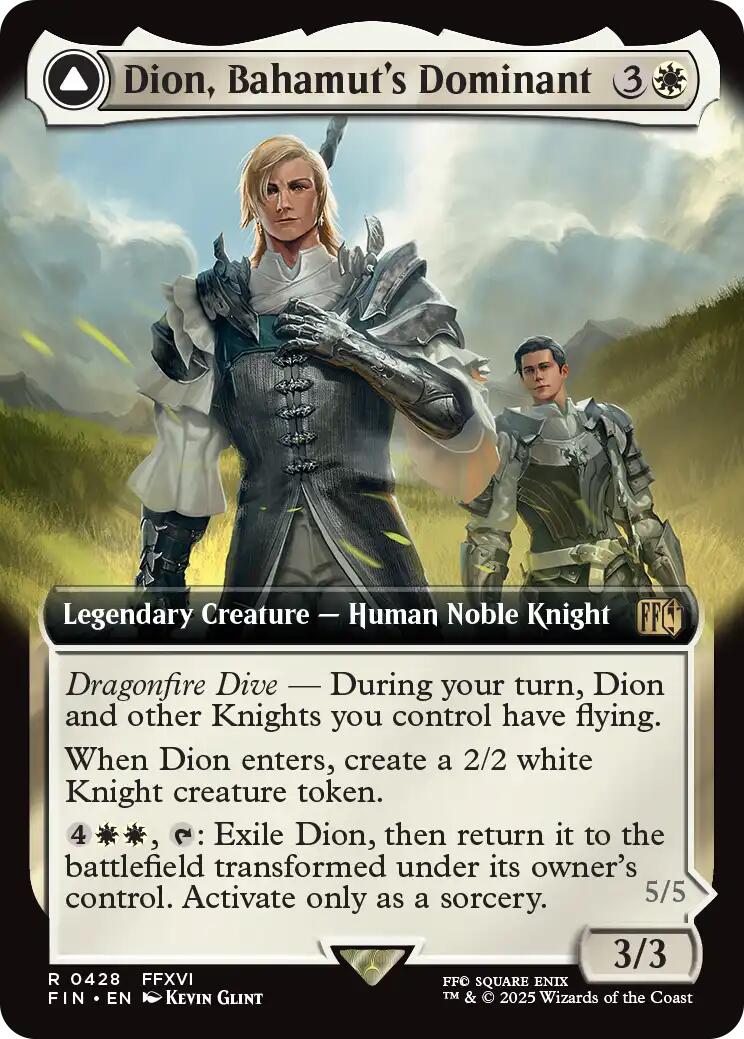 Dion, Bahamut's Dominant // Bahamut, Warden of Light (Extended Art) [FINAL FANTASY] | Exor Games Truro