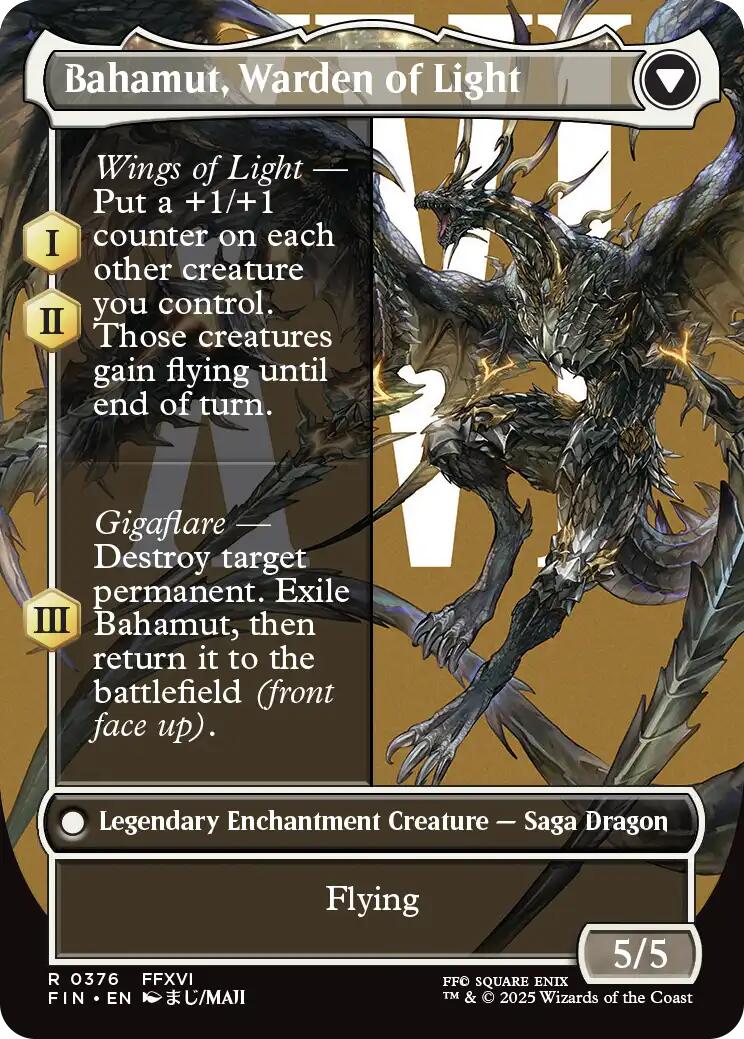 Dion, Bahamut's Dominant // Bahamut, Warden of Light (Borderless) [FINAL FANTASY] | Exor Games Truro