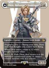 Dion, Bahamut's Dominant // Bahamut, Warden of Light (Borderless) (Surge Foil) [FINAL FANTASY] | Exor Games Truro