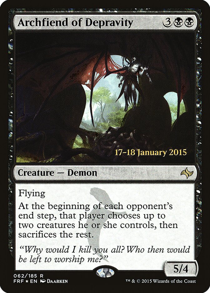 Archfiend of Depravity [Fate Reforged Prerelease Promos] | Exor Games Truro