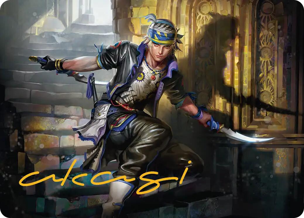 Locke Cole Art Card (Gold-Stamped Signature) [FINAL FANTASY Art Series] | Exor Games Truro