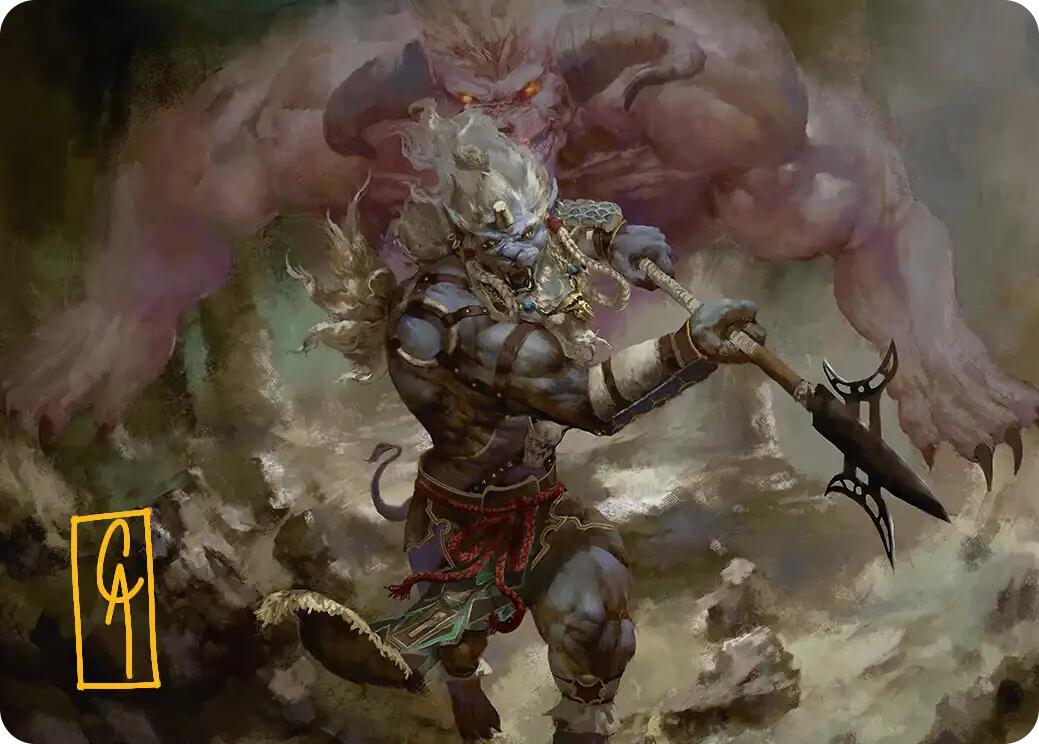 Kimahri, Valiant Guardian Art Card (Gold-Stamped Signature) [FINAL FANTASY Art Series] | Exor Games Truro