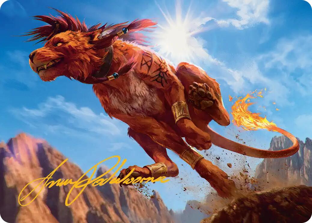 Red XIII, Proud Warrior Art Card (Gold-Stamped Signature) [FINAL FANTASY Art Series] | Exor Games Truro