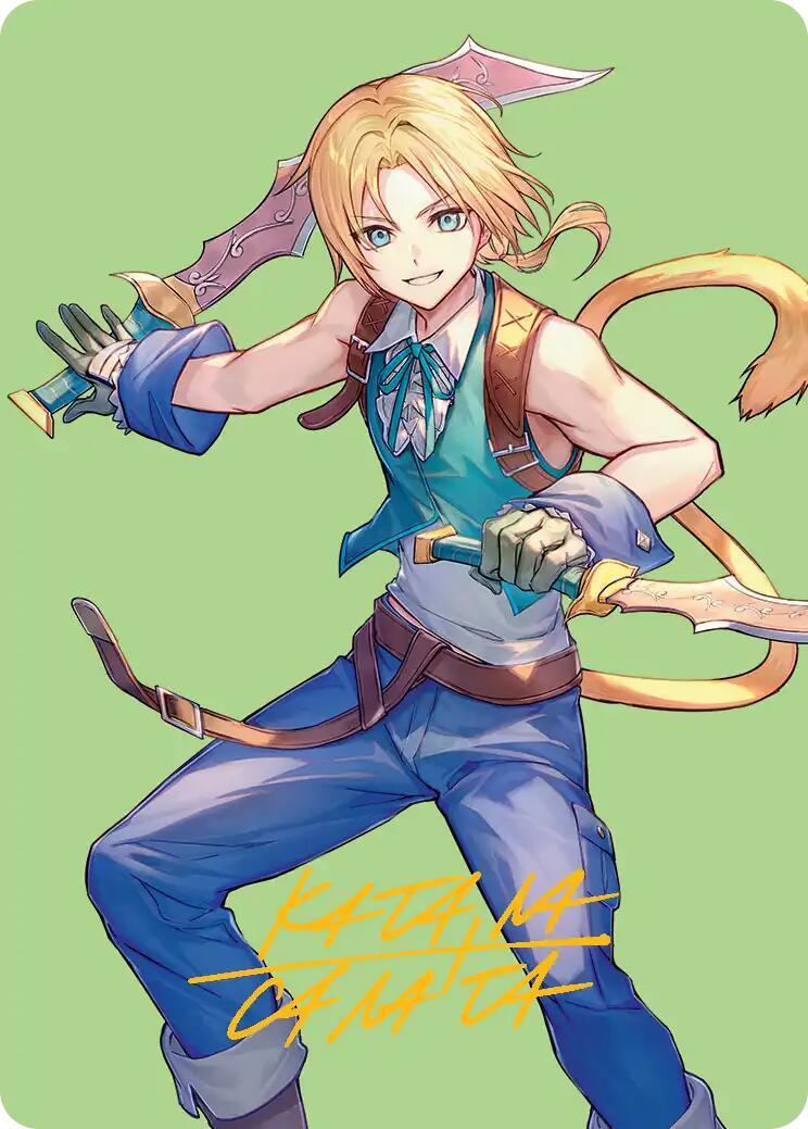 Zidane, Tantalus Thief Art Card (Gold-Stamped Signature) [FINAL FANTASY Art Series] | Exor Games Truro