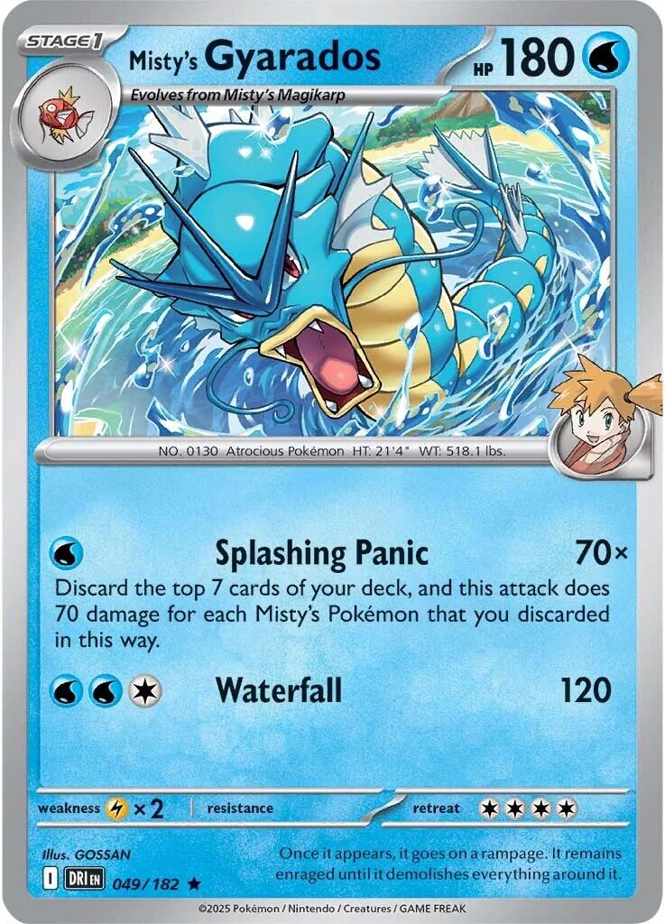 Misty's Gyarados (049/182) (Deck Exclusive) [Scarlet & Violet: Destined Rivals] | Exor Games Truro