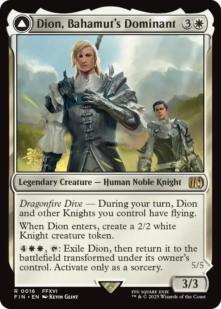 Dion, Bahamut's Dominant // Bahamut, Warden of Light [FINAL FANTASY Prerelease Promo] | Exor Games Truro