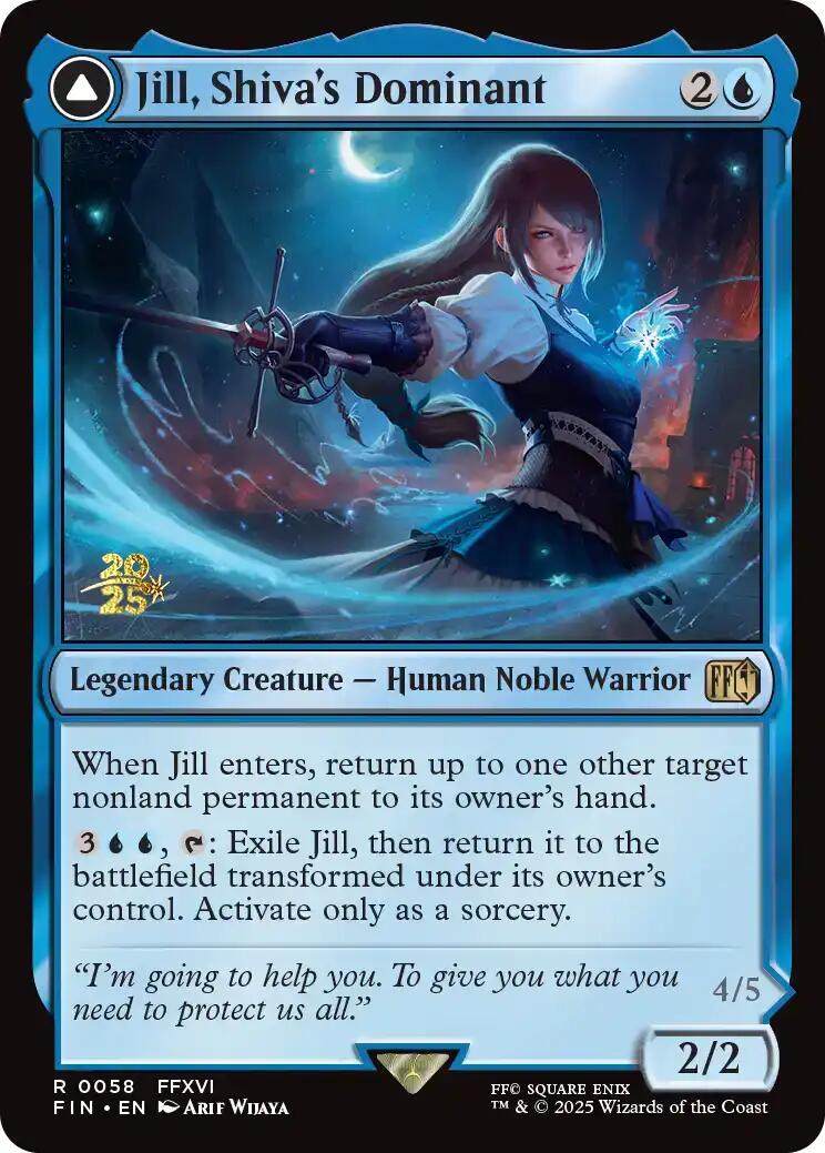 Jill, Shiva's Dominant // Shiva, Warden of Ice [FINAL FANTASY Prerelease Promo] | Exor Games Truro