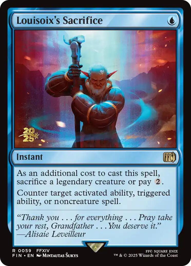 Louisoix's Sacrifice [FINAL FANTASY Prerelease Promo] | Exor Games Truro